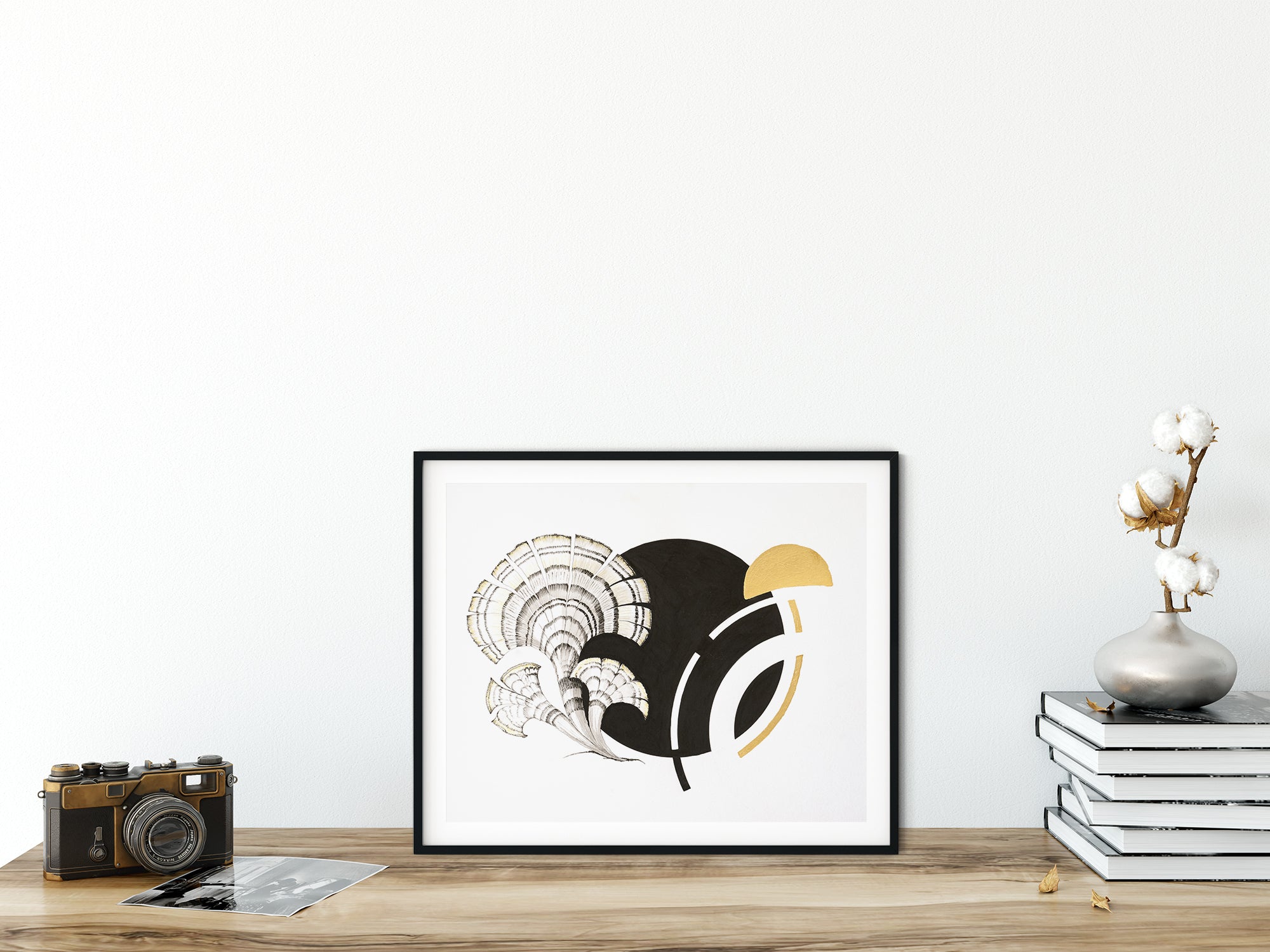 Golden Crest - Geometric Fine Art Print